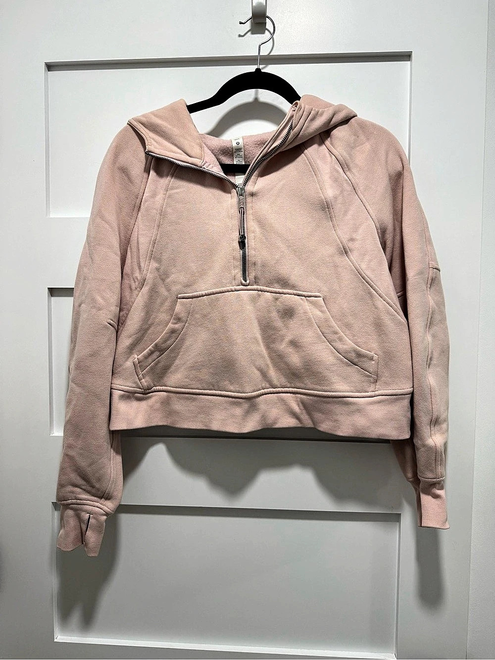 Lululemon Cropped Half-Zip Hoodie Pink